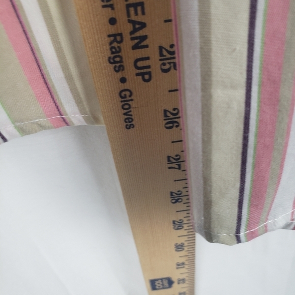 Robert Louis Striped 3/4 Length Sleeve Button Down Shirt Sz M - Picture 6 of 7